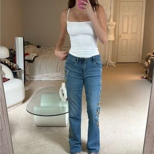 Driftwood Embroidered Blue Women's Jeans